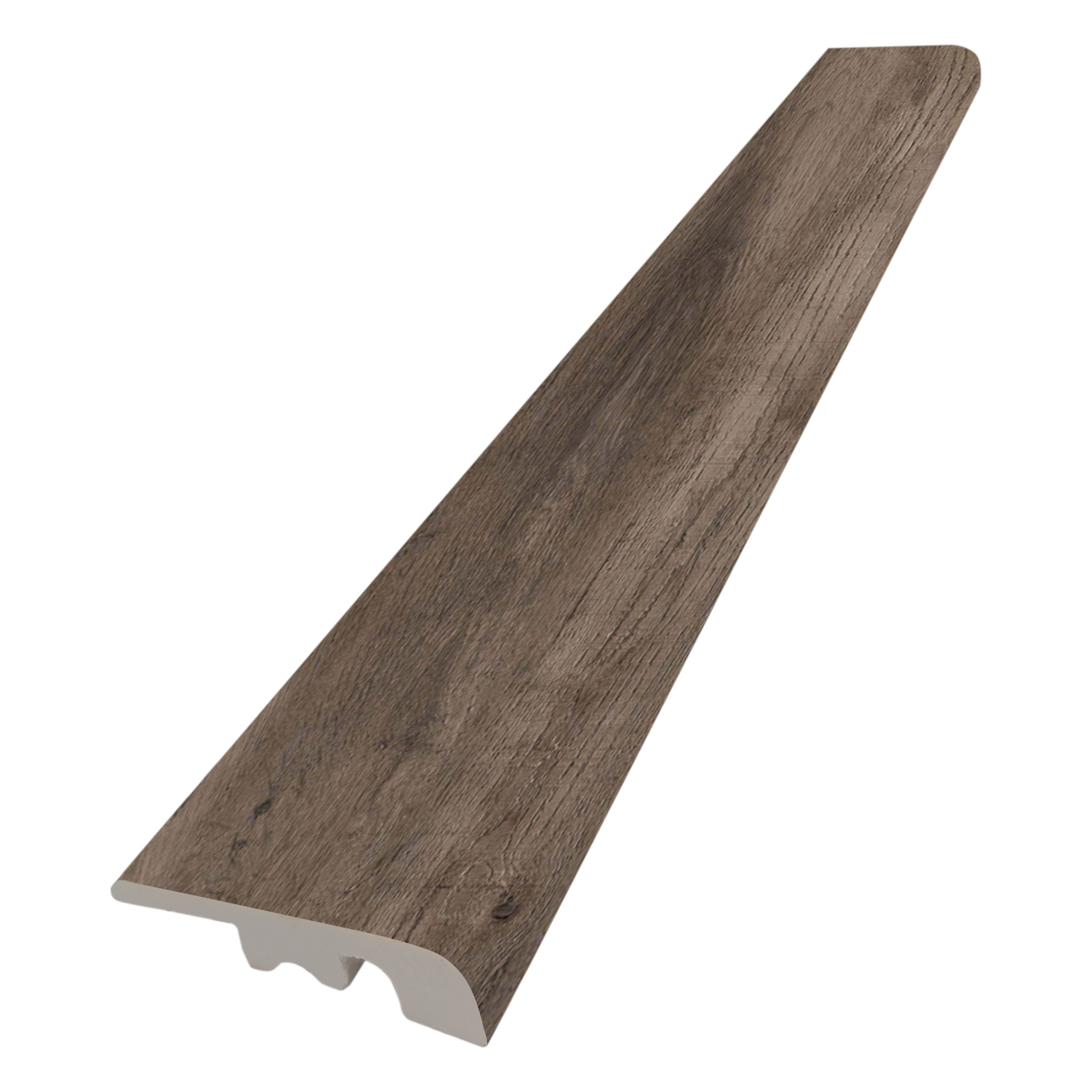 Bambino Series BB-XIV-E End Cap, 94-1/2 in L, 1.378 in W, 0.394 in Thick, SPC, Cliffside Oak
